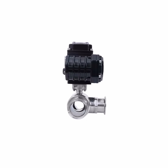 Válvula de esfera elétrica tipo flange série de aço inoxidável de 2 vias